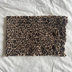 Publik Amt Smocked Tube Top -cheetah print